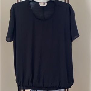 Black top with draw strings